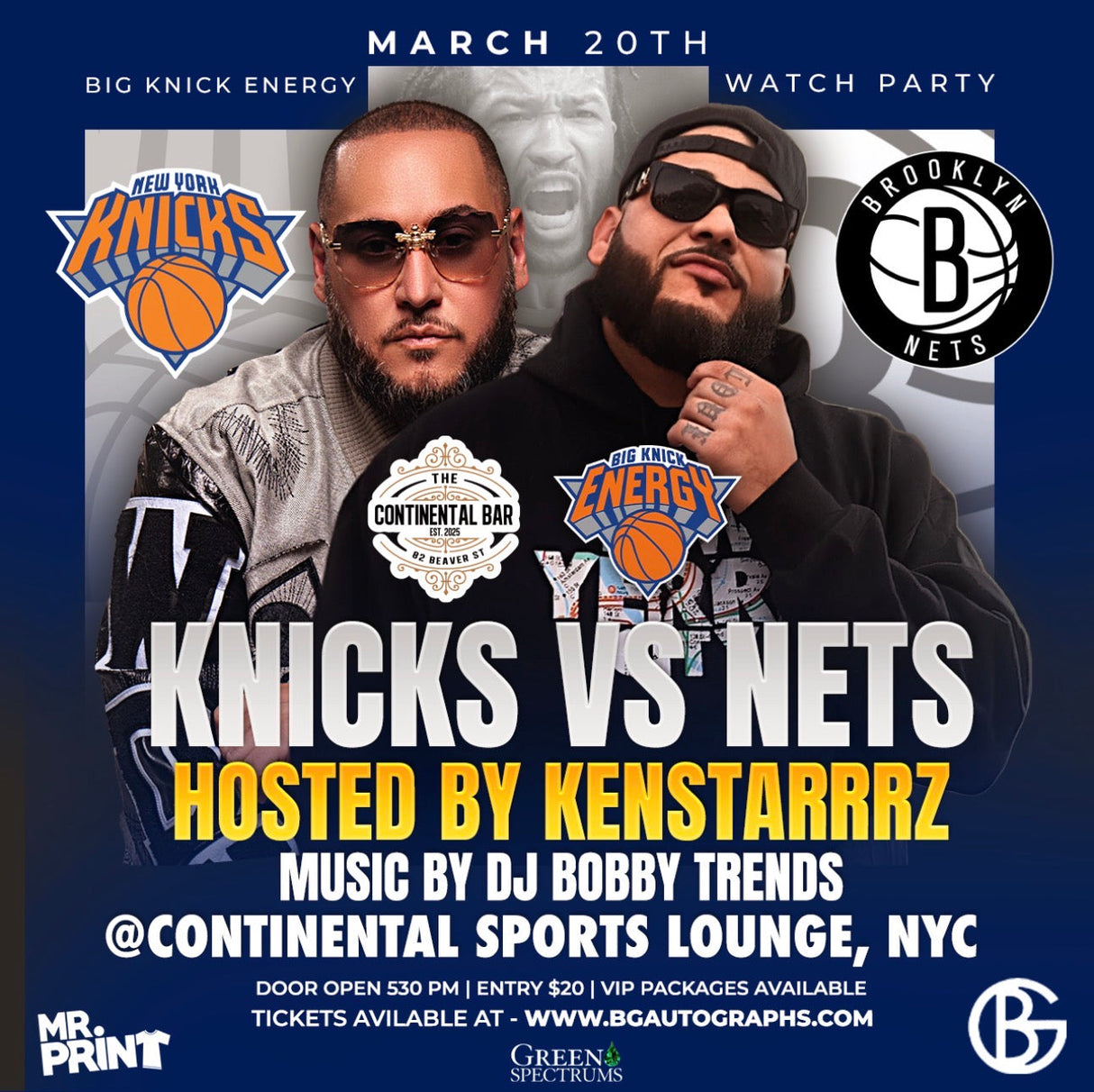 Big Knick Energy Watch Party & Ultimate Fan Experience hosted by Ken Starrrz March 20th - Regular Admission